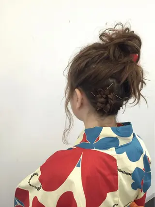 ミディアム ヘアアレンジ 松本 明日可のヘアスタイル