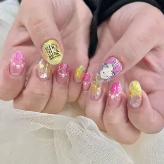 セミロング 池袋痛ネイル Nok. 渡辺のネイルデザイン