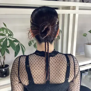 セミロング ヘアアレンジ ヘアアレンジ/柔らか 艶カラー/AKARIのヘアスタイル