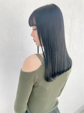 ロング カラー 顔周りカット 【オノザワリョウ】のヘアスタイル
