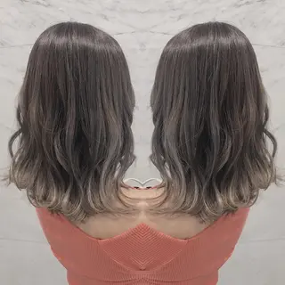 セミロング カラー 重政 和樹のヘアスタイル