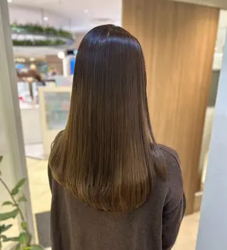 セミロング パーマ 縮毛矯正/髪質改善/ 艶髪ササキナツミのヘアスタイル