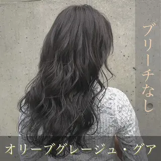 ロング カラー 韓国レイヤーカット 🧸ベージュカラーのヘアスタイル