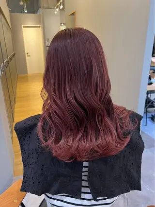 ロング カラー GIEN Nu ＋ 平馬和奈のヘアスタイル