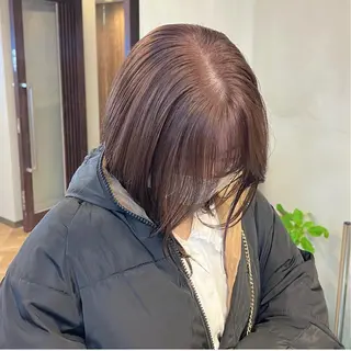 ミディアム カラー パーマ ヘアアレンジ メンズ キッズ ネイル マツエク・マツパ アイブロウ 前川 朋香のヘアスタイル