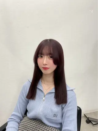 セミロング 角田 萌夏のヘアスタイル