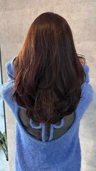 セミロング カラー 🐘おおうちみお🐘 /🍎暖色カラー🌸のヘアスタイル