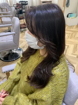 セミロング 大人韓国ヘア🎀 しょうこLuanaのヘアスタイル