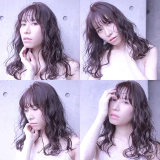 ミディアム カラー 及川 光のヘアスタイル