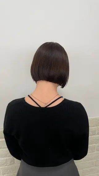 ミディアム 抜け感ボブ×パーマ ｜kazaneのヘアスタイル