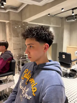 ショート パーマ メンズ エフエム 離れ 明大前(FM) FM離れ 明大前 メンズサロン/フェード【エフエム】所属・💈圧倒的メンズ特化 DAITO💈のヘアスタイル