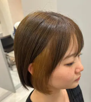 カラー レイヤー×顔周り/ 髪質改善/川上京香のヘアスタイル