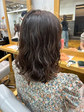 パーマ ボブ/ミディアム 親しみやすさ/さくらのヘアスタイル