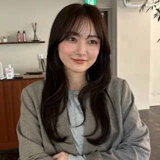 セミロング レイヤー/顔周り/ 透明感/ののか💞のヘアスタイル