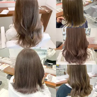 セミロング カラー ウルフカット ハッシュカット/七海のヘアスタイル