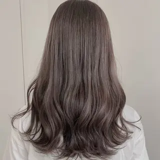 セミロング カラー 透明感/グレージュ/ ベージュ/るな🪽のヘアスタイル