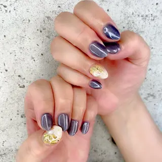 ミディアム カラー パーマ ヘアアレンジ メンズ キッズ ネイル マツエク・マツパ Salon Ｋのネイルデザイン