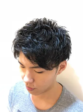 ショート パーマ メンズ メンズカット 三村洸斗のヘアスタイル