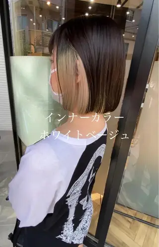 ショート カラー ﾊｲﾄｰﾝ/ｶﾗｰ/ 用賀/稲若健太郎のヘアスタイル