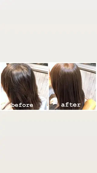 セミロング カラー 中村 優志のヘアスタイル