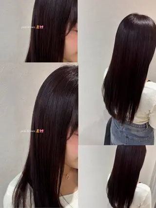 ロング ボブ/顔周りレイヤー asuka🫧のヘアスタイル