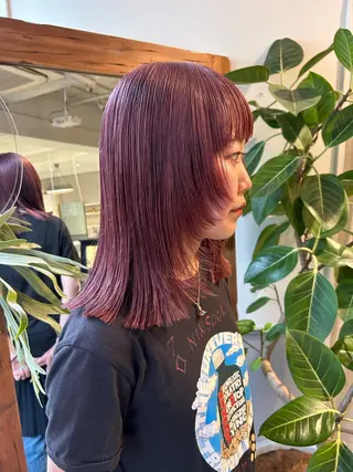 セミロング カラー 薄暮 マツイ レンのヘアスタイル