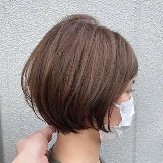 ショート カラー 顔まわりカット🌟 くびれヘア/寺門遥輝のヘアスタイル