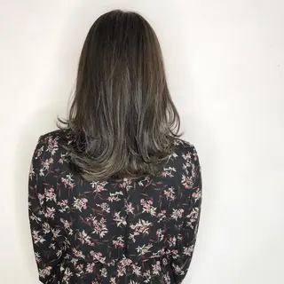 ミディアム カラー カラーモデル募集中 美容室ハピスのヘアスタイル