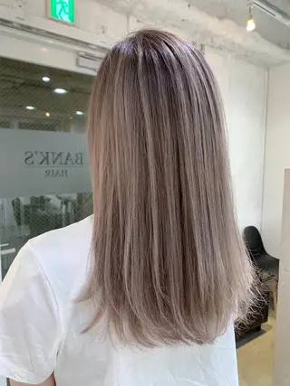 セミロング カラー ヘアアレンジ 縮毛矯正 髪質改善寺坂雄飛💐のヘアスタイル