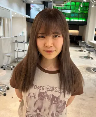 セミロング カラー ヘアアレンジ 名古屋/落ちる黒 黒染め落としのヘアスタイル