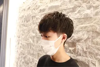 ショート パーマ メンズ 福留 叶太のヘアスタイル