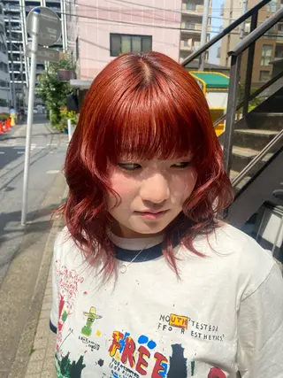 ミディアム カラー 🐾Libero🐾 柏　KONOMIのヘアスタイル