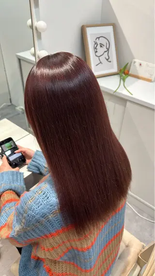 ロング カラー レイヤーカット/ 艶カラー/山内一暉のヘアスタイル