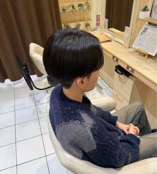 メンズ 🛜地毛風縮毛矯正/ 暗髪カラー/小林🛜のヘアスタイル