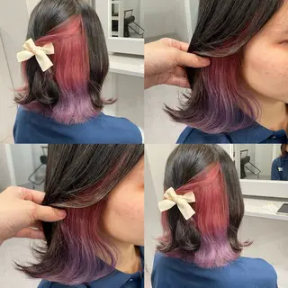 ミディアム カラー Cielro/ダブル カラー/西田咲希のヘアスタイル