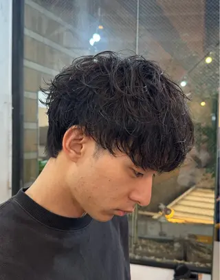 ショート カラー パーマ メンズ HRABRA ゆづきのヘアスタイル