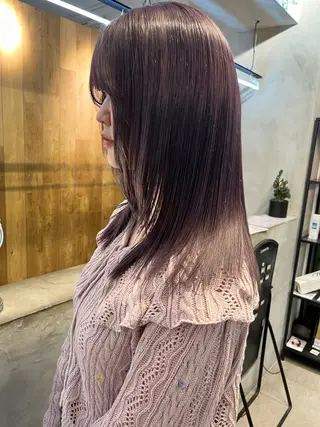 ロング カラー 赤み消しカラー/ ナチュラル/トモキのヘアスタイル