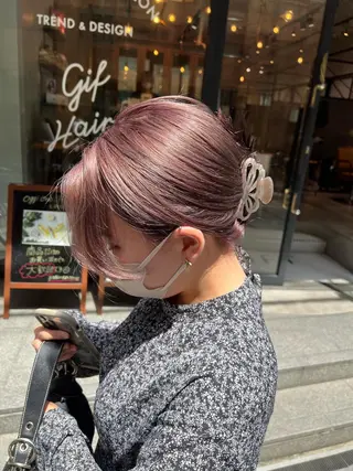 ミディアム カラー 髪質改善ストレート Kantaのヘアスタイル