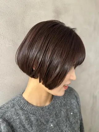 ショート カラー 艶髪/透明感カラー ヤマダモモカのヘアスタイル