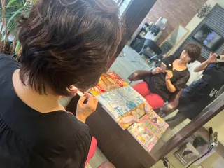 ミディアム 【南草津】髪質改善 ヘナカラー＆縮毛矯正のヘアスタイル