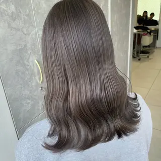 セミロング カラー 顔まわり/インナー カラー/　syuriのヘアスタイル