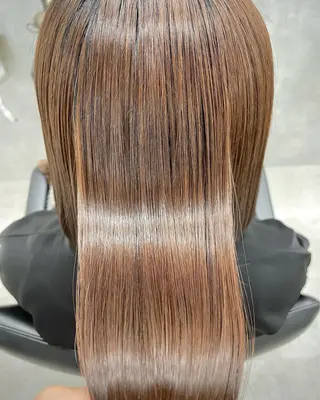 セミロング カラー すぐ巻ける縮毛矯正 🍀勝倉　麗のヘアスタイル