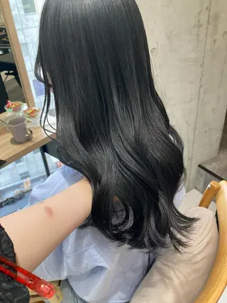 セミロング ✨色持ちの良い艶 カラー✨蟹江真世のヘアスタイル