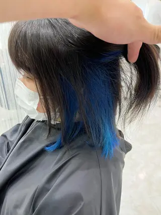セミロング カラー 山森 大地のヘアスタイル