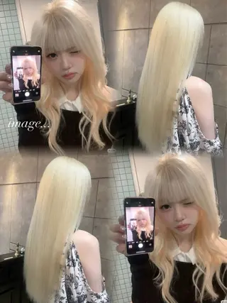 ロング カラー 🎀ハイトーン・艶 カラー HANA🎀のヘアスタイル