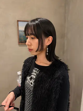 セミロング 顔周りcut・ご相談 ＝新宿しずく🇰🇷のヘアスタイル