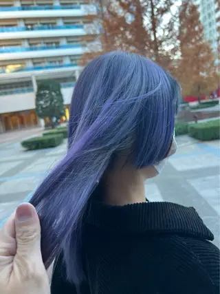 セミロング カラー 佐々木 政徳のヘアスタイル