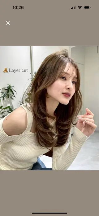 セミロング 🎀 うる艶透明感 カラー / 錦糸町のヘアスタイル