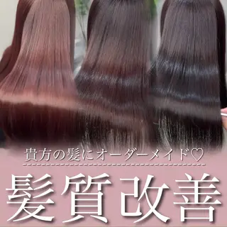 ロング ブリーチなし Wカラー🩷星野翔太のヘアスタイル