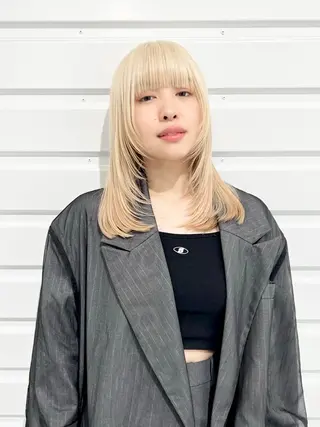 セミロング カラー HARU//原宿🤍 リピート率NO.1のヘアスタイル